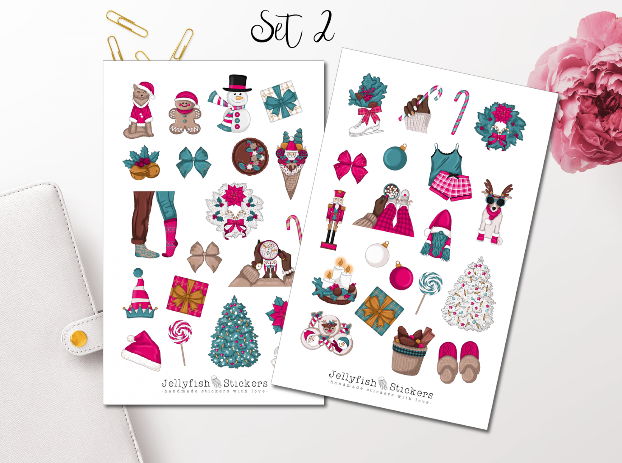 Girls Christmas Sticker Set